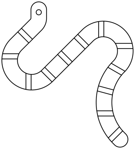 Worm Emoji Coloring Page